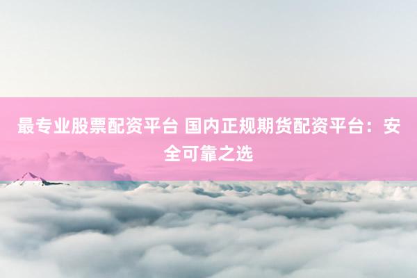 最专业股票配资平台 国内正规期货配资平台：安全可靠之选