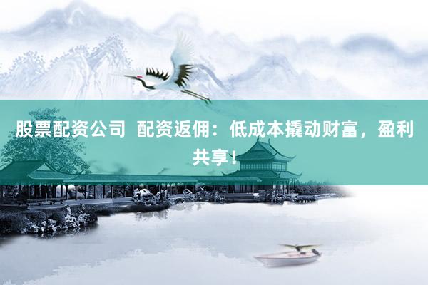 股票配资公司  配资返佣：低成本撬动财富，盈利共享！