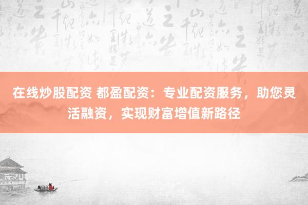 在线炒股配资 都盈配资：专业配资服务，助您灵活融资，实现财富增值新路径